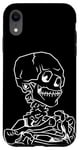 Coque pour iPhone XR Van Gogh Line Art, Tête de squelette