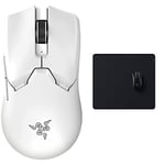 Razer Viper V2 Pro – Ultra-lightweight Wireless Esports Gaming Mouse White & Strider L - Hybrid Soft/Hard Mouse Pad for Agile Movement L | Black