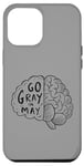 Coque pour iPhone 15 Pro Max « Go Gray in May Shirt » - Sensibilisation unique au cancer du cerveau et aux tumeurs