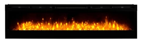 Dimplex Prism Optiflame Media Wall Electric Fireplace, Wall Mounted or Inset Electric Fire - 1.1 kW Electric Heater, Adjustable Brightness, seven colours, Run-Back Timer, Thermostat, 74"/ 188 cm