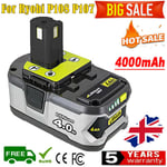 18V Battery For Ryobi ONE+ PLUS RB18L50 P108 Lithium-Ion RB18L40 P104 P109 4.0AH