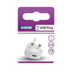 Status 1 Port USB Power Adapter White
