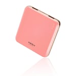 MOXNICE Power Bank Portable Phone Charger 10000mAh, Smaller and Lighter Battery Pack with 2 Outputs for iPhone, Samsung, Huawei and More (Pink)