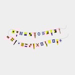 Adela Flaggspel med signalflaggor Adela, 36 flaggor, 30 x 10 cm / 18 14 cm, 11 meter