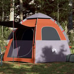 vidaXL Campingtält 4 personer grå och orange snabbrest 4005334