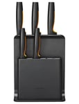 Fiskars Ff Knife Block Plastic 5 Knives Home Kitchen Knives & Accessories Knife Sets Black Fiskars