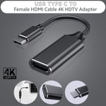 USB Type C to Female HDMI Cable 4K Adapter For Mac Samsung S Series Huawei