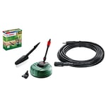 Bosch F016800611 Pressure Washer Home and Car Cleaning Kit (with patio Cleaner, wash Brush and 90 degree nozzle, in Carton Packaging) & F016800361 6m Extension Hose
