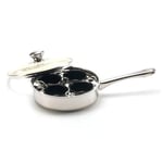 Demeyere Resto Egg Poacher With Glass Lid, 18cm Stainless Steel