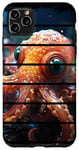 Coque pour iPhone 11 Pro Max Rétro mignon orange bébé pieuvre, Deep Sea Kraken Anime Art #2
