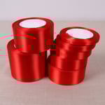 Röd 25 Yards siden satinband Bröllopsfest Dekoration Present Wr Red 15mm