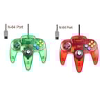 2-pack Klassisk Trådbunden N64-kontroll Retrospel 64-bitars Spelkontroll Joystick Ersättningskontroll 28 2pcs