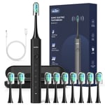 SEJOY Sonic Electric Toothbrushes 10 Brush Head Travel Case Rechargeable 5 Modes