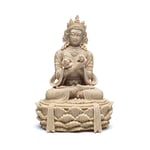 Buddha statue with dorje and bell sand colour 17 cm