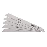 Draper 38593 Bi-Metal Reciprocating Saw Blades for Metal Cutting, 225mm, 24tpi (Pack of 5)