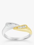 Milton & Humble Jewellery Second Hand Toi et Moi 14ct White & Yellow Gold Diamond Ring