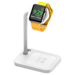 AOJUE Stand for iWatch, Desktop iwatch Charging Stand Holder with Night Stand Mode for iWatch Series SE/6/5/4/3/2/1 (44mm, 42mm, 40mm, 38mm) (White)