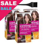 L'Oreal Casting Creme Gloss Vanilla Mocha 618 Ammonia Free Hair Color Pack of 3