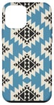 Coque pour iPhone 12 mini Bleu Sud-Ouest Tribal Indien Aztèque Boho Western