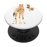 PopSockets Giraffe Watercolor Animal On White PopSockets PopGrip: Swappable Grip for Phones & Tablets