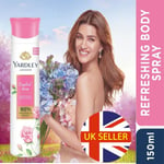 150ML 90% Naturally Derived YARDLEY LONDON English Rose women Body Deodorant