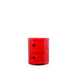 Kartell - Componibili 4966 Red - 2 Compartments - Laatikostot - Anna Castelli Ferrieri
