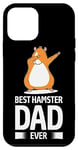 Coque pour iPhone 12 mini Best Hamster Dad Ever Dabbing Hamster doré