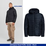 Jack & Jones Hooded Puffer Jacket, Full Zip, Long Sleeve for Men