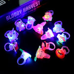 Självlysande ringar LED-diamantblinkande fingerring för barn B pcs