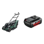 Bosch Cordless Lawnmower UniversalRotak 36-550 (36 Volt, Without Battery, Cutting width: 36cm, Lawns up to 550 m²) & F016800474 36 V 2.0 Ah Lithium-Ion Battery for 36 V System Tools, Green