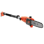 BLACK+DECKER | Corded Pole Saw 800 W 25 cm Cutting Width with Pivoting Head and Easy Fill Oil System PS7525-GB