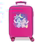 Disney Joumma Adorable Stitch Valise Cabine Rose 33 x 50 x 20 cm Rigide 2 kg Fermeture à Combinaison latérale ABS 2 kg 33 L Bagage à Main, Rose, Talla única, Valise Cabine