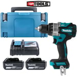 Makita DHP486 18V LXT Brushless Combi Drill + 2 x 5.0Ah Batteries,Charger & Case
