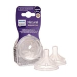 PHILIPS AVENT Baby Bottle Silicone Teat Fast Flow Natural 2 Pcs 6m+ Air Free