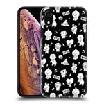 Head Case Designs Officially Licensed BT21 Line Friends Black & White Basic Patterns Hard Back Case Compatible With Apple iPhone XR