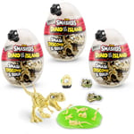 Smashers Dino Island Nano Egg (3 Pack), Dinosaur Collectible Toy, Explorer's Kit, Dinosaur Slime, Includes 3 Surprise Dinosaur Toys, Ages 3+