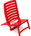 IPAE-PROGARDEN Chaise de Plage Pliante Couleur Rouge - Modèle Rio