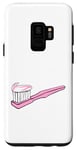 Galaxy S9 Pink Toothbrush and Toothpaste Case