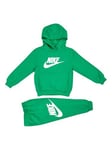 NIKE - Tracksuit consisting of sweatshirt and trousers - Sweatshirt with hoodie-up - Sweatshirt with kangaroo pockets - Sweatshirt with embroidered logo - Trousers with adjustable waist with