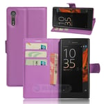 Sony Xperia XZ PU Wallet Case Purple