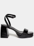 Long Tall Sally Platform Heel Croc - Black, Black, Size 8, Women