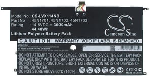 Kompatibelt med Lenovo ThinkPad X1 Carbon(20BT-T002XAU), 14.8V, 3000 mAh