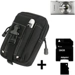 Camera Carry Case for Canon IXUS 185 Bag belt bag cover + 16GB Memory