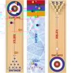 Familj Curling Spel 47 Tum 3 i 1 Bord Shuffle Boards Bord Curling Spel Bord Curling Bowling