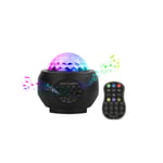 LED stjärnhimmel projektor ljusslingor, roterande bluetooth stjärnhimmel ljus, USB rött och grönt laserljus, sjöstjärna vattenmönster ljus (svart USB