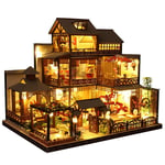 DIY Dollhouse Kit, 3D Puzzles Wooden Miniature Dollhouse DIY Kit, Music Box Best Gift For Women And Girls House Craft Decorations Puzzle Assembly Toy