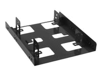 Sharkoon 3.5" Bayextension - Adapter För Lagringsfack - 3.5" To 2 X 2.5" - Svart