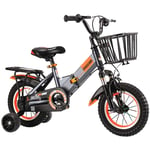 M-YN Boys Girls Bike for 2-9 Years Old 12 14 16 18 Inch Kids Bike with Training Wheels, Kids Bike Foldable, Toddler Bicycle (Color : Orange, Size : 18inch)