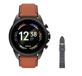 Fossil Men's GEN 6 Touchscreen Smartwatch with Speaker, Heart Rate, NFC, and Smartphone Notifications Watch Strap