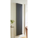 Anthracite Vertical Radiator with 2 Columns 1800mm (H) x 335mm (W)